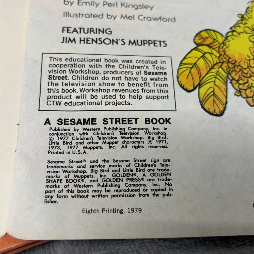 Sesame Street Book Lot 7 Vintage‎ Grover Big Bird Count Muppets 1970s 80s
